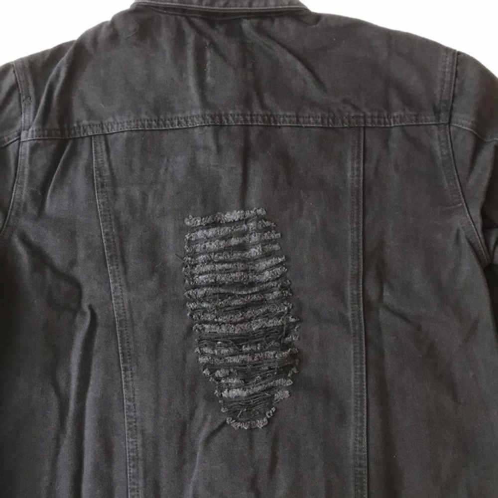 Love Tree Black Slim Denim Jacket with Studs Sz S - Picture 6 of 8